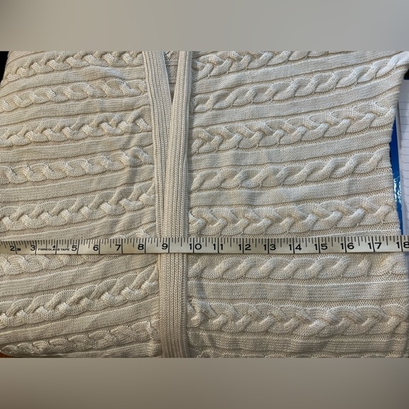 Lauren Ralph Lauren Womens Ivory Open Cardigan Knit size S/M - Picture 9 of 13